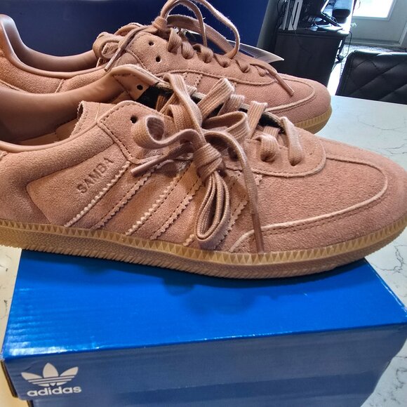 [JI3209] Adidas Originals Mens Samba OG Warm Clay Wonder Taupe *NEW* SIZE 10 - Picture 1 of 14